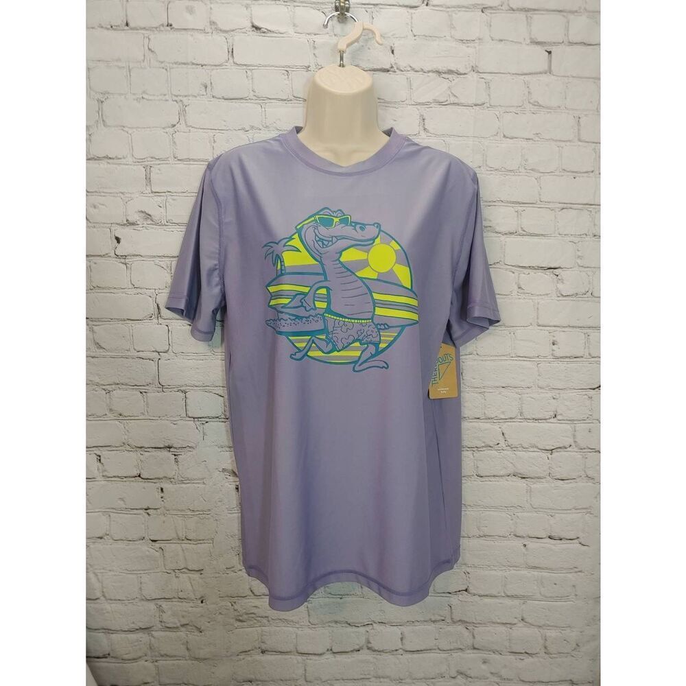 ThereAbouts Boys Size XXL (22H) Lavender Surfboard Beach Shirt